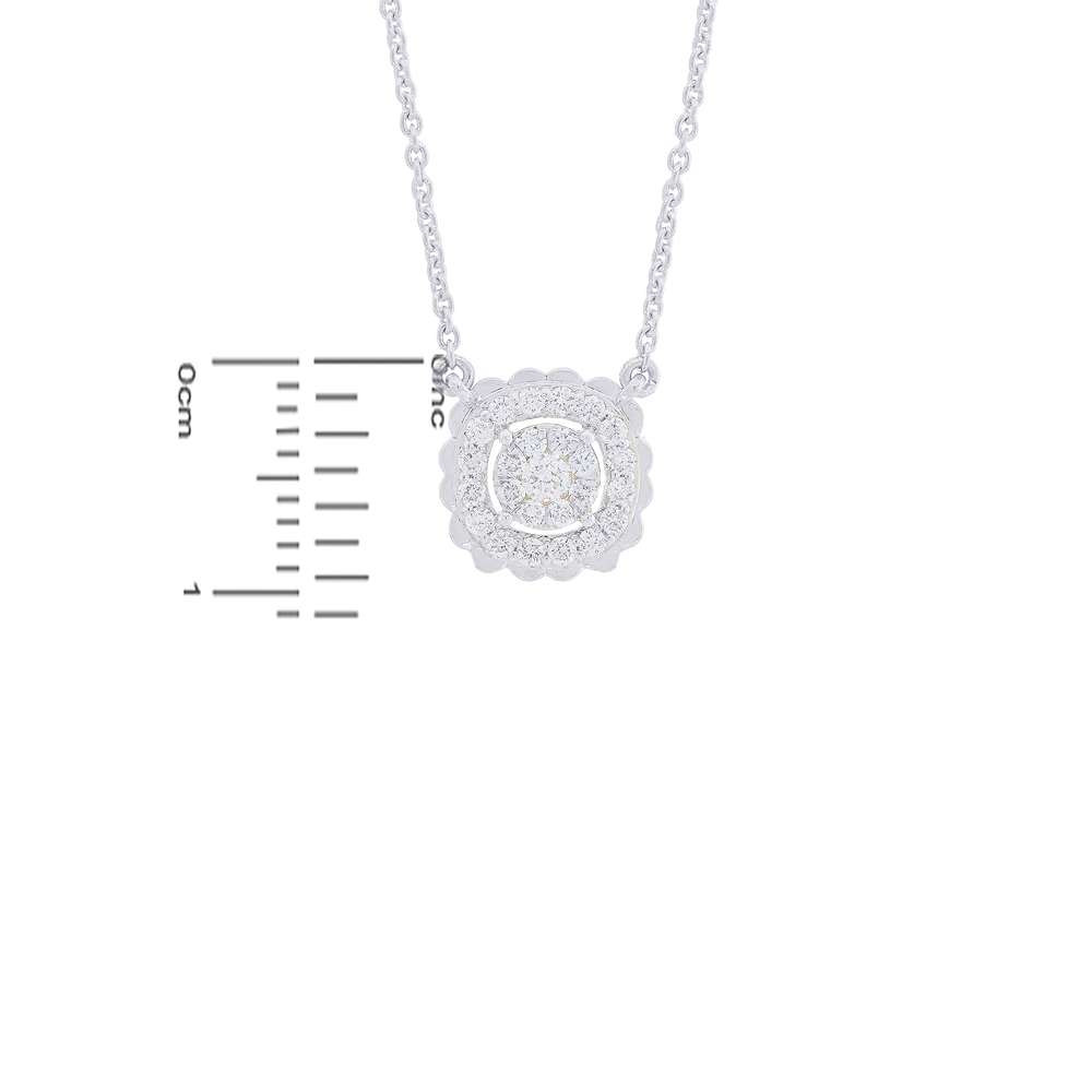 0.43Ct VVS/FG Diamond Pendant in 18K White Gold
