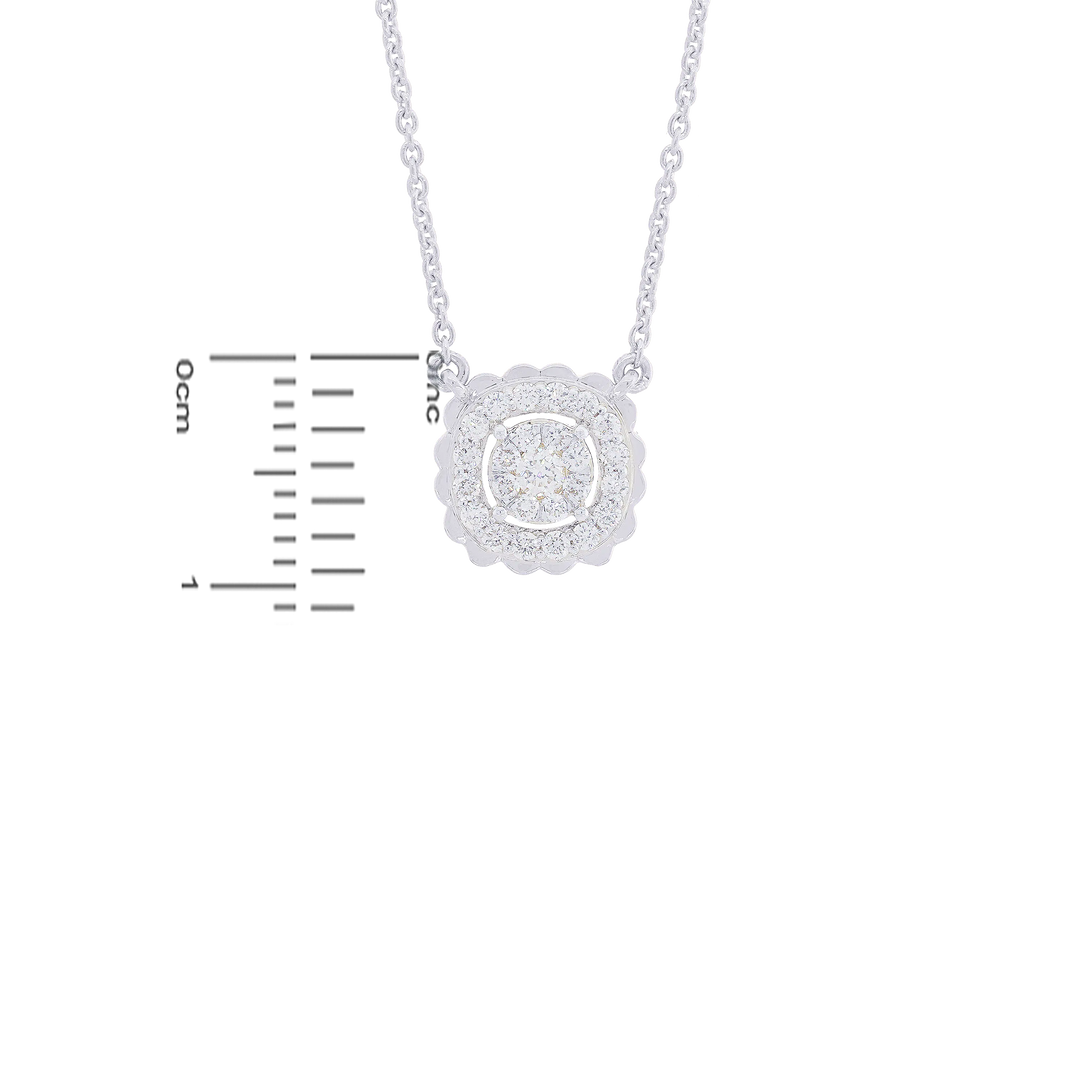 0.43Ct VVS/FG Diamond Pendant in 18K White Gold