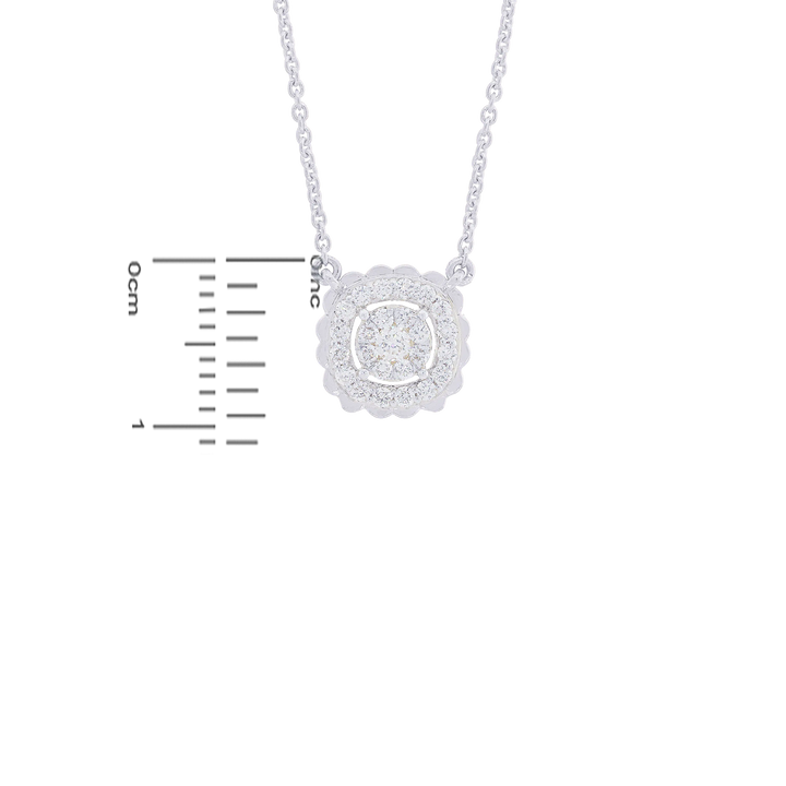 0.43Ct VVS/FG Diamond Pendant in 18K White Gold