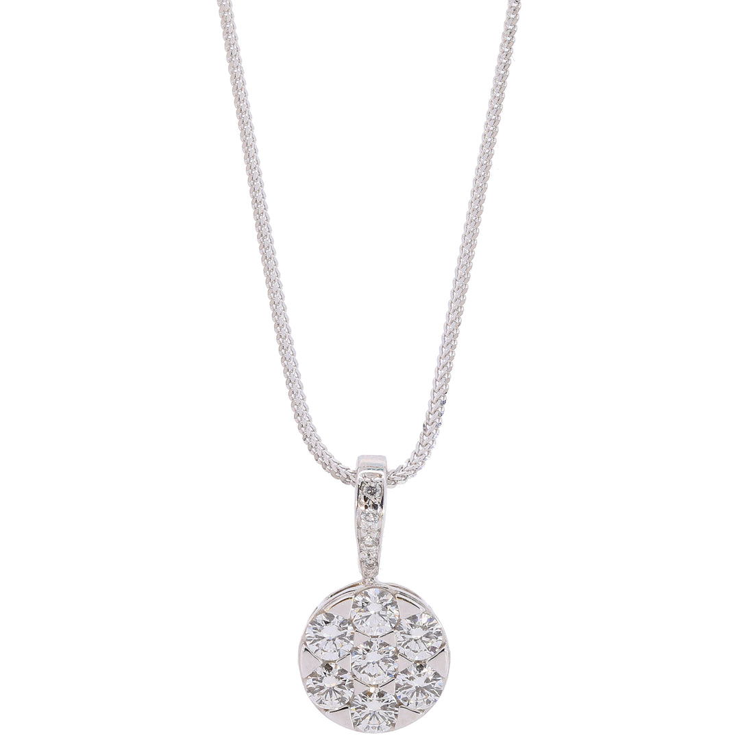 1.40Ct VVS/FG Diamond Pendant in 18K White Gold