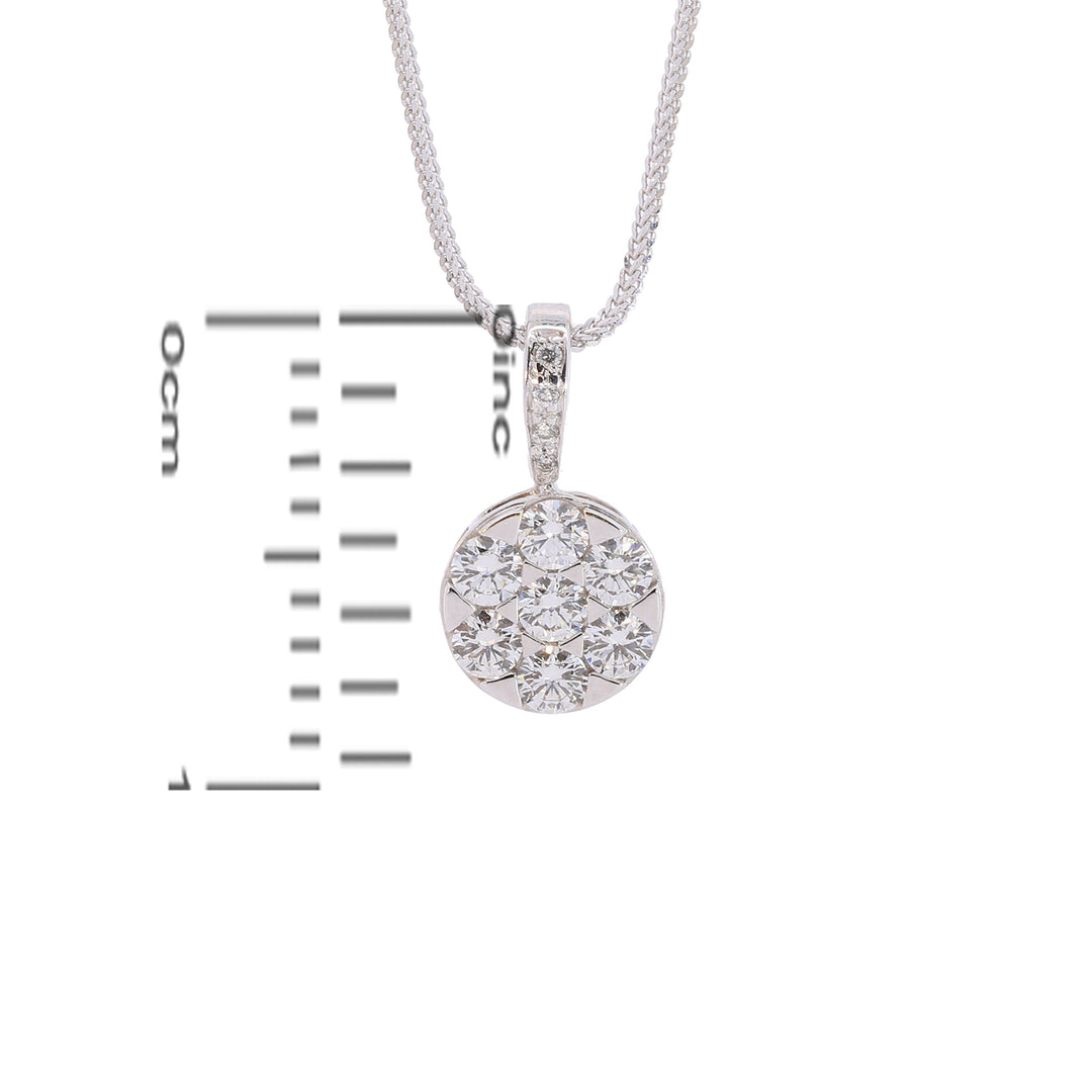 1.40Ct VVS/FG Diamond Pendant in 18K White Gold