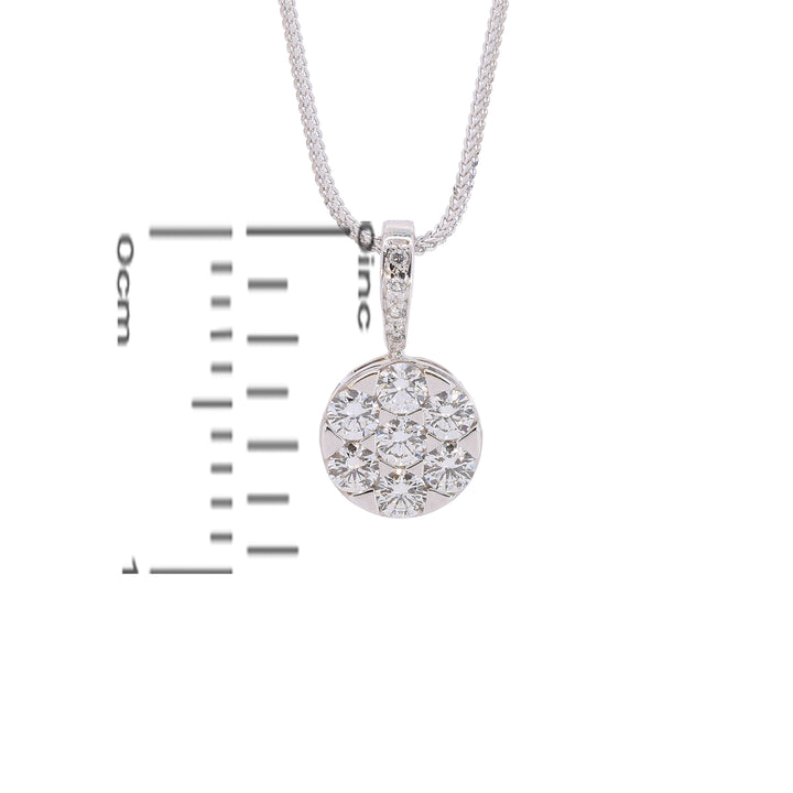 1.40Ct VVS/FG Diamond Pendant in 18K White Gold