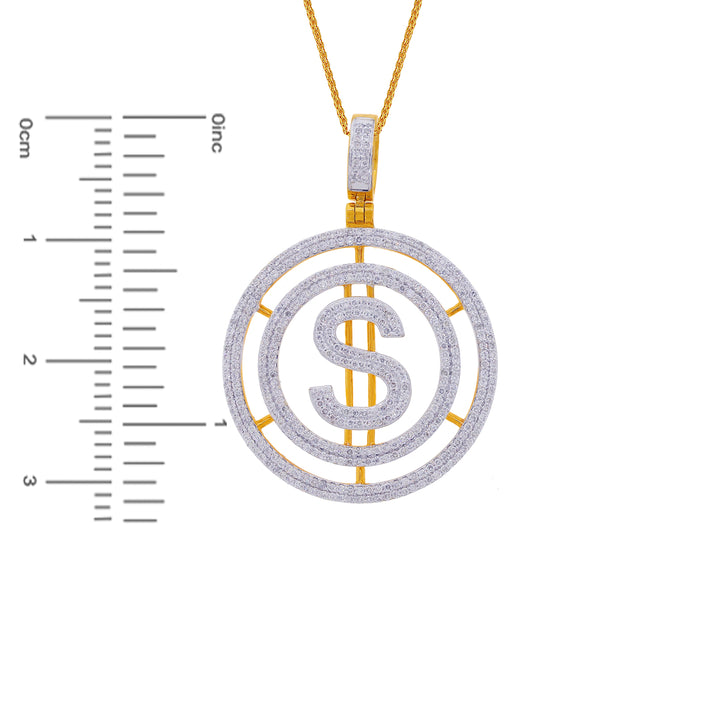 1.93Ct VS-SI/HI "$" Diamond Pendant in 18K Gold