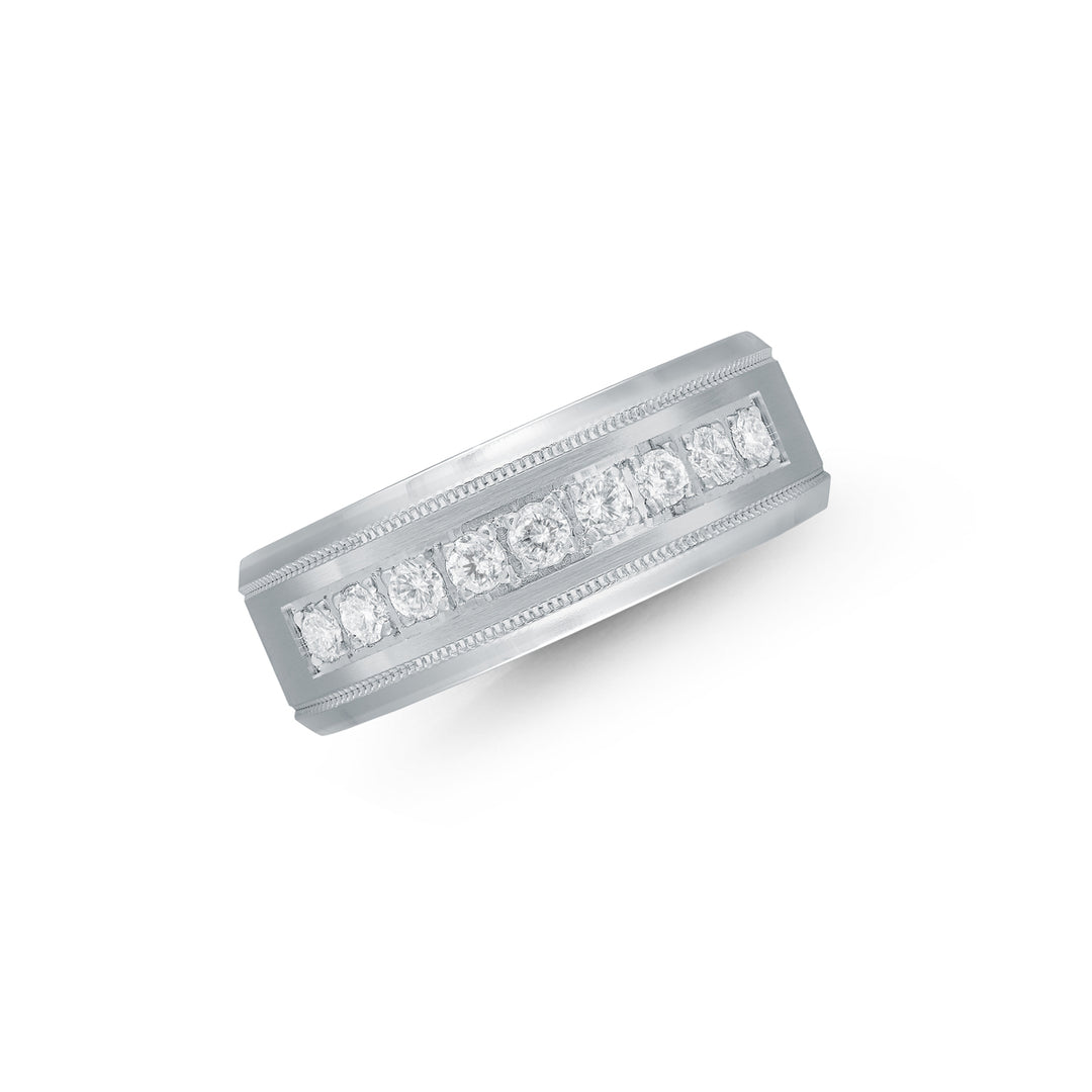 0.45Ct VVS/FG Diamond Band in 18K White Gold