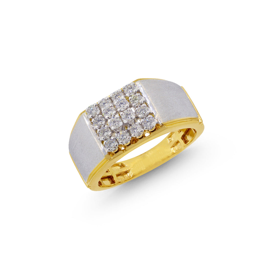 0.66Ct VVS/FG Diamond Two Tone Ring in 18K Gold