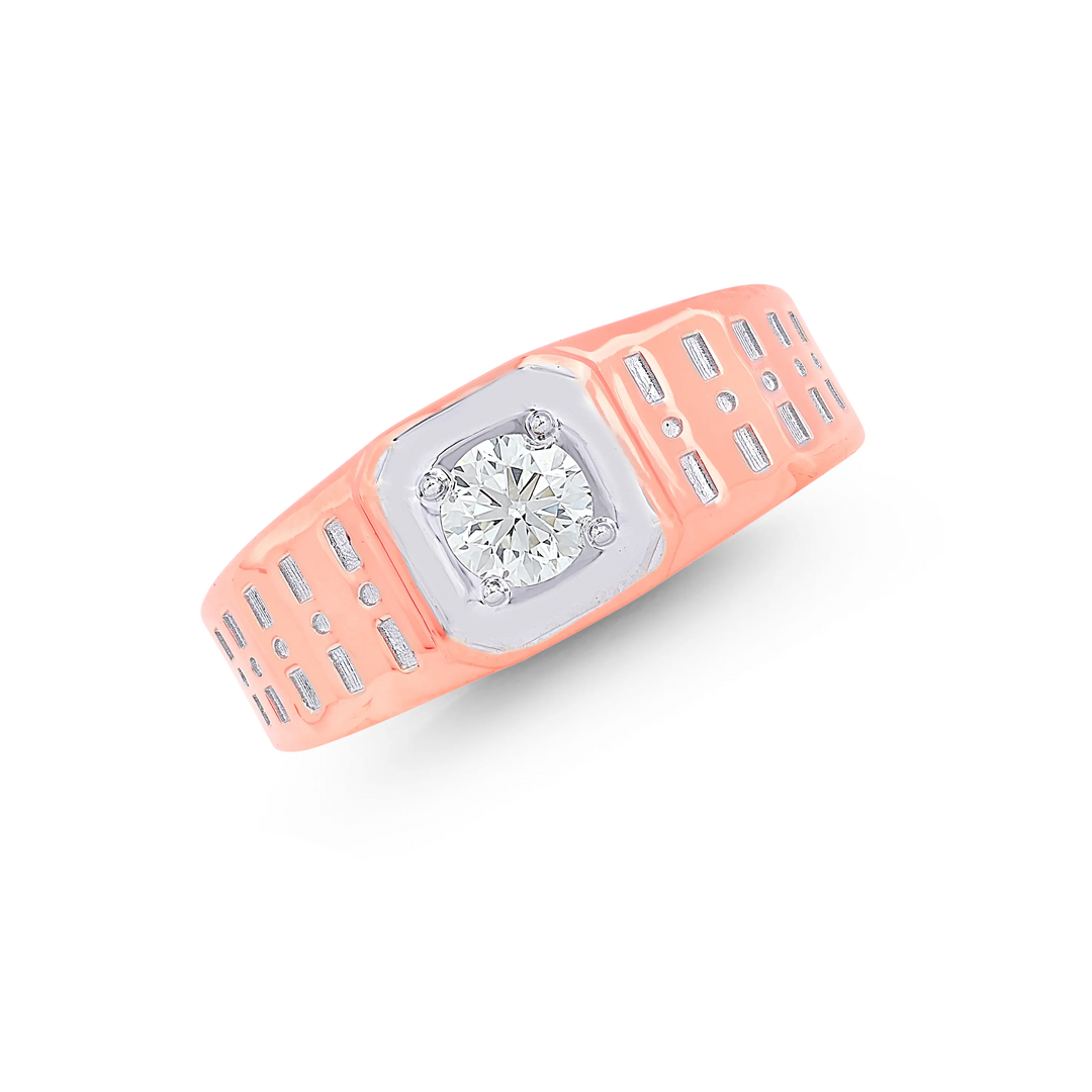 0.51Ct VS1/I Solitaire Diamond Ring in 14K Rose Gold