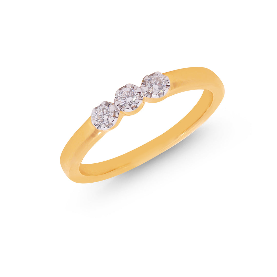 0.12Ct VVS/FG Diamond Ring in 18K Gold