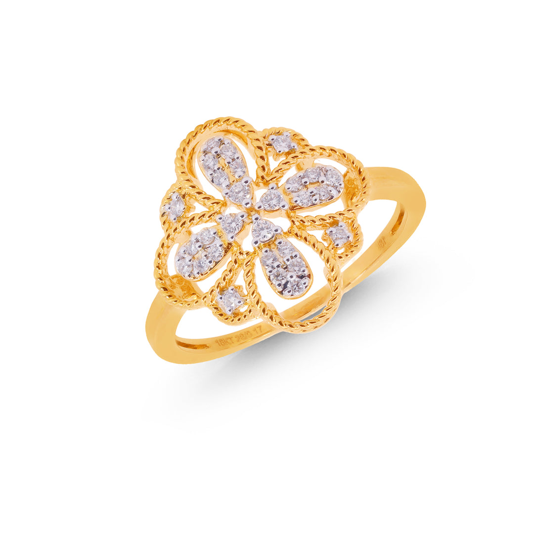 0.18Ct VVS/FG Diamond Ring in 18K Gold