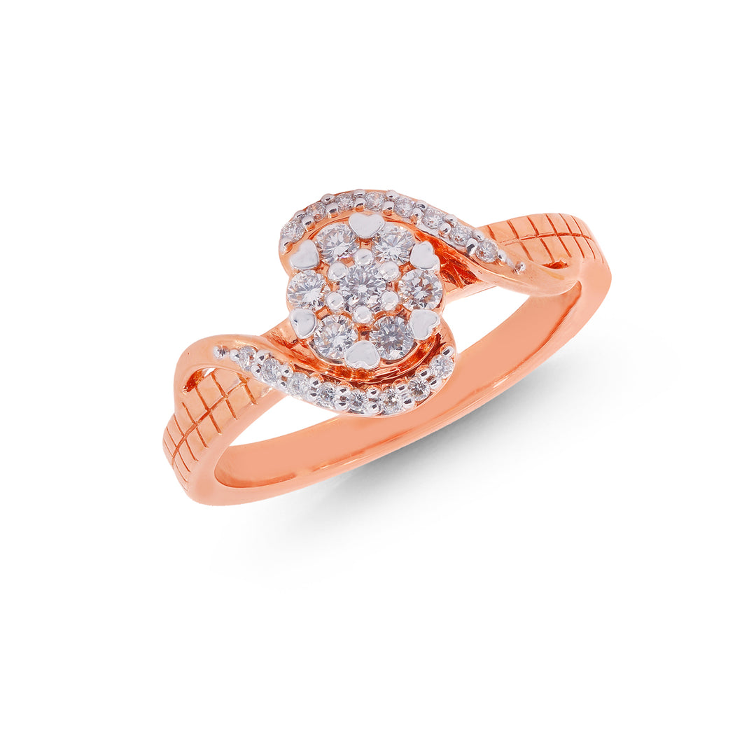 0.24Ct VVS/FG Diamond Ring in 18K Rose Gold