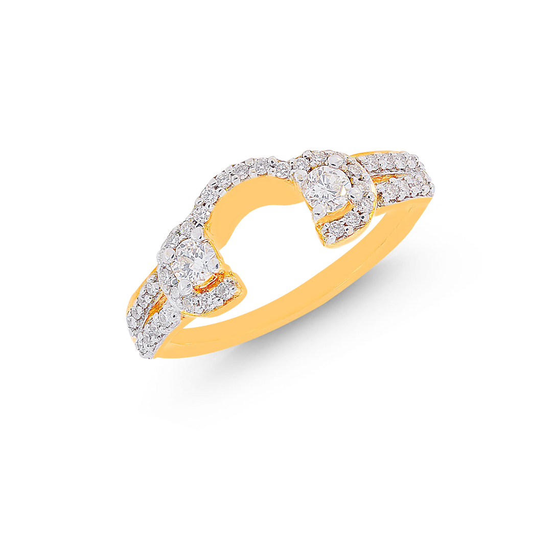 0.39Ct VS/GH Diamond Ring Jacket in 18K Gold