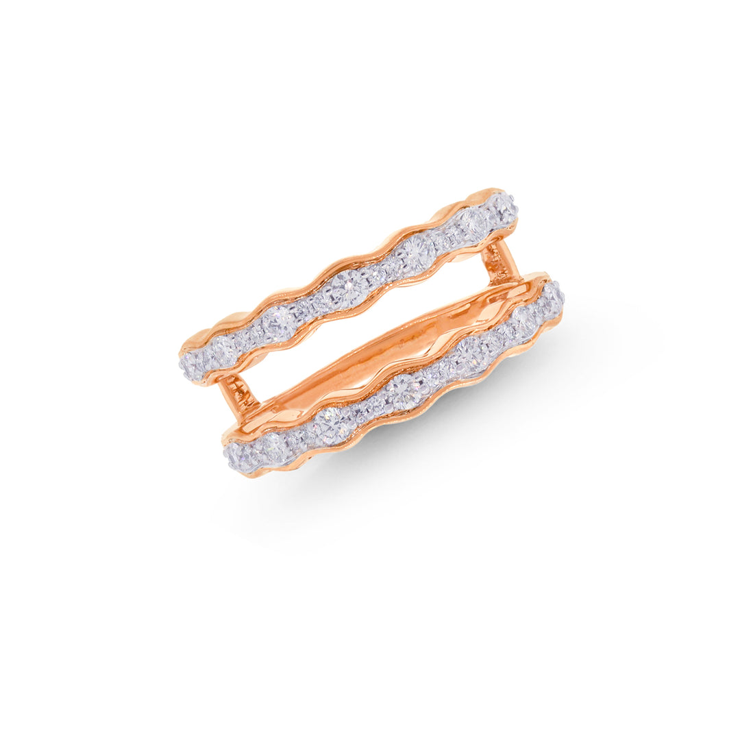 0.44Ct VVS/FG Diamond Band in 18K Rose Gold
