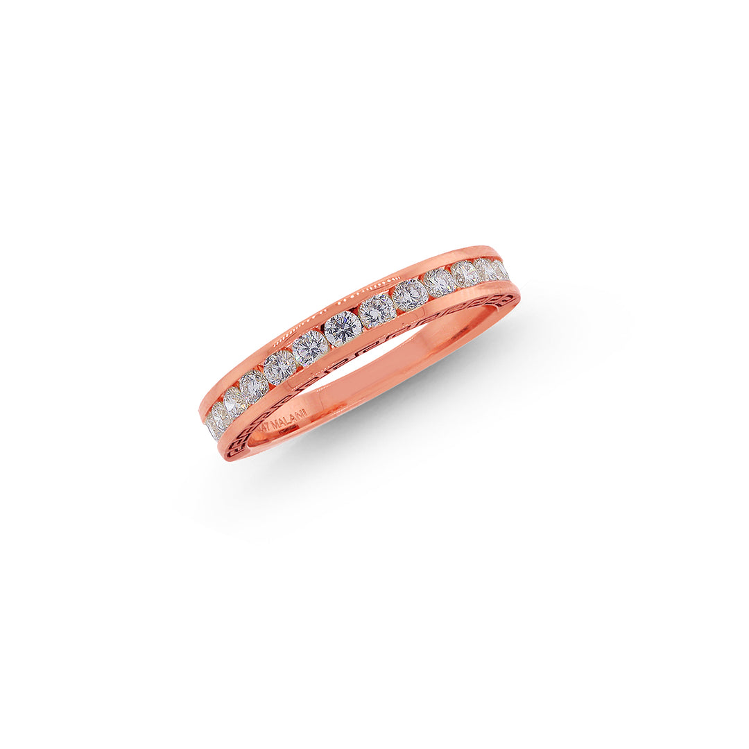 0.47Ct VVS/FG Diamond Band in 18K Rose Gold