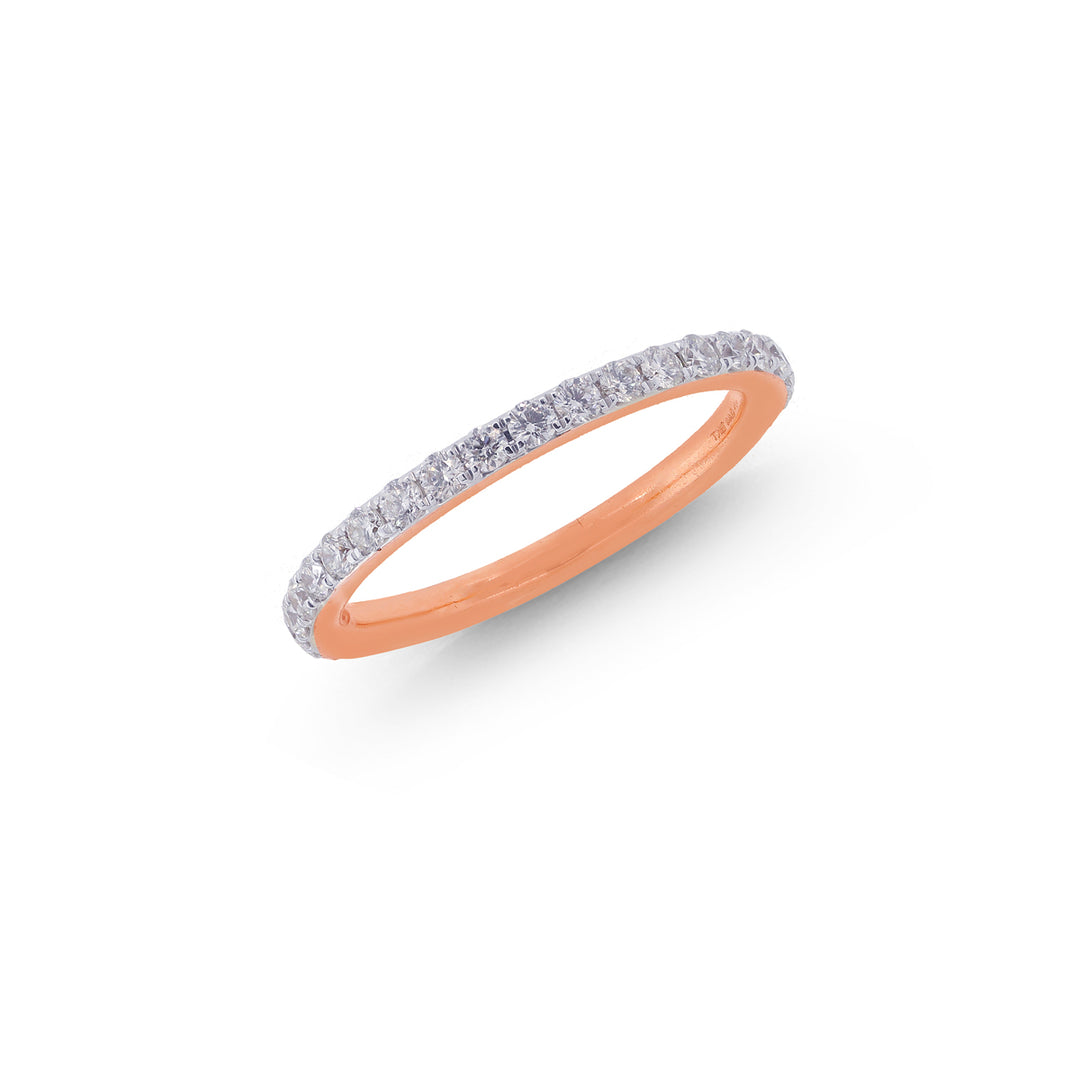 0.44Ct VVS/FG Diamond Band in 18K Rose Gold