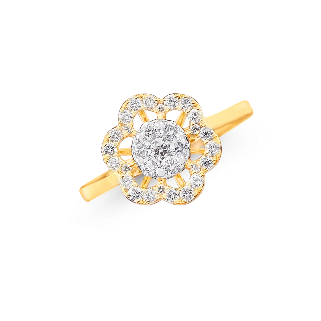 0.44Ct VVS/GH Diamond Ring in 18K Gold
