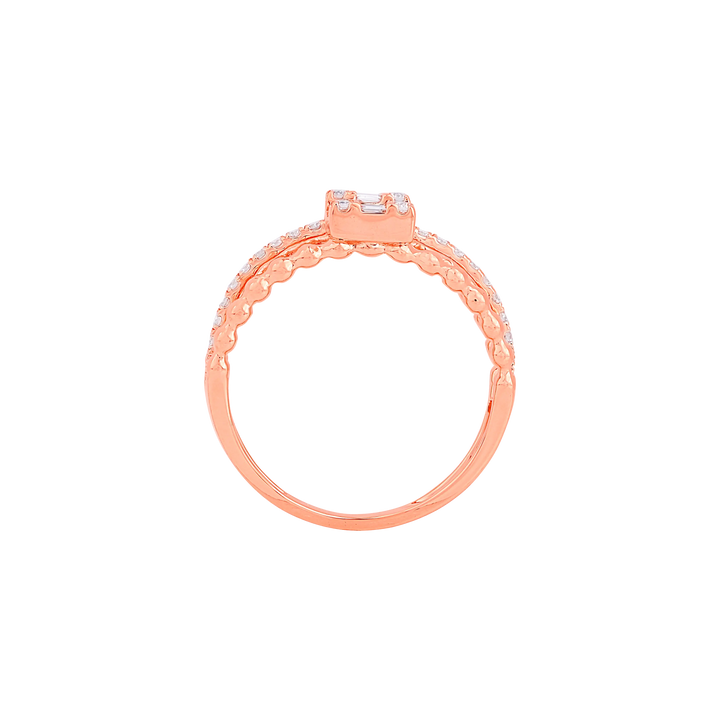 0.44Ct VS/GH Diamond Ring in 18K Rose Gold