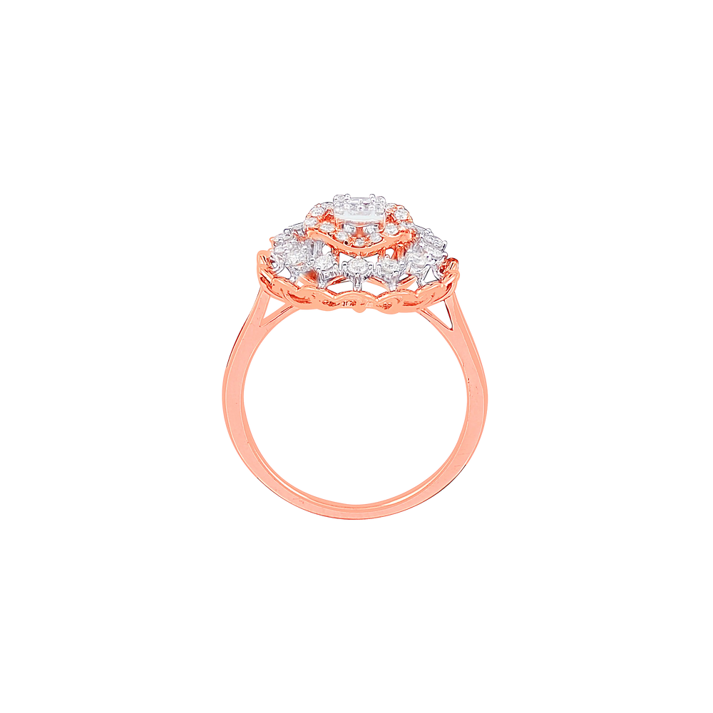 0.47Ct VS/GH Diamond Ring in 14K Rose Gold