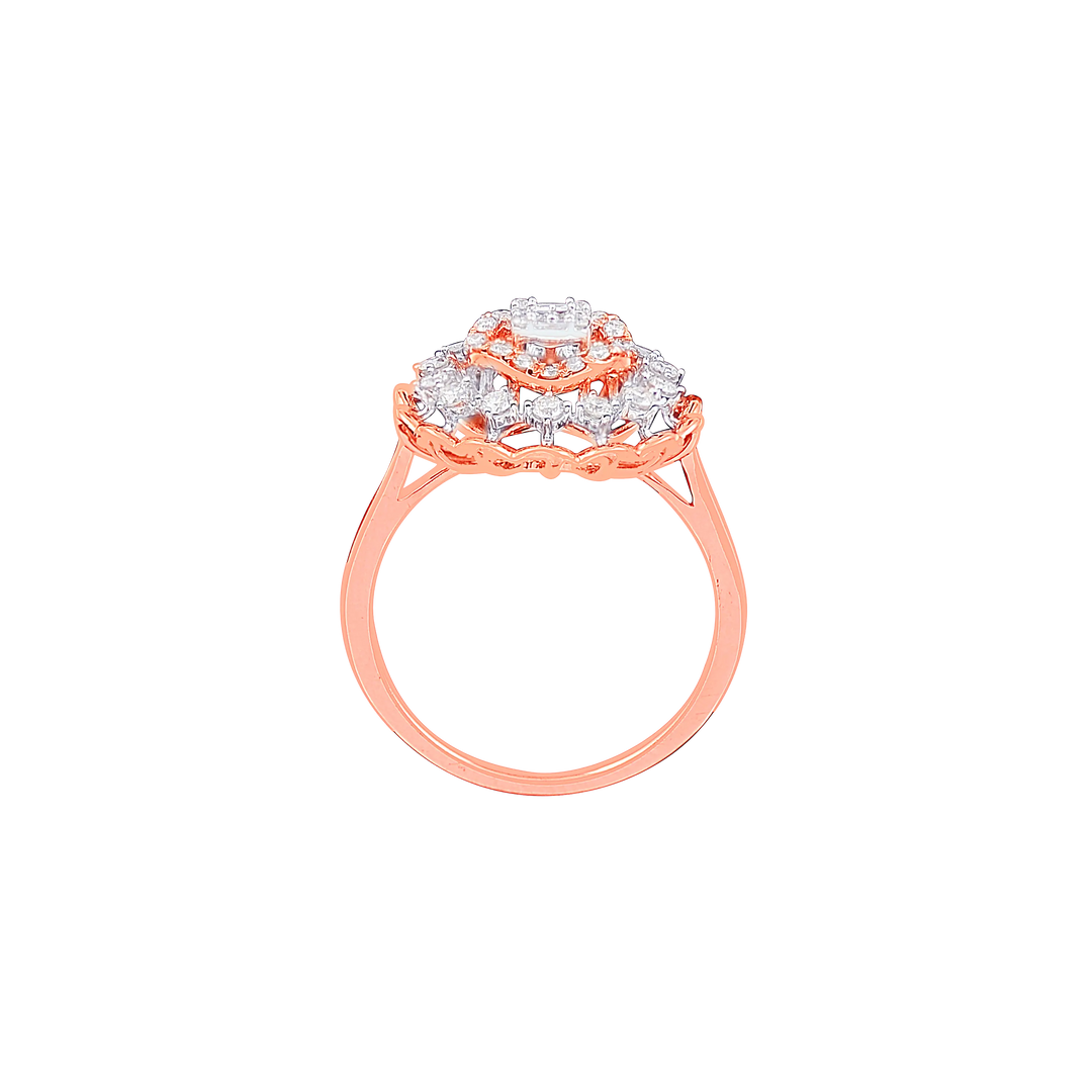 0.47Ct VS/GH Diamond Ring in 14K Rose Gold