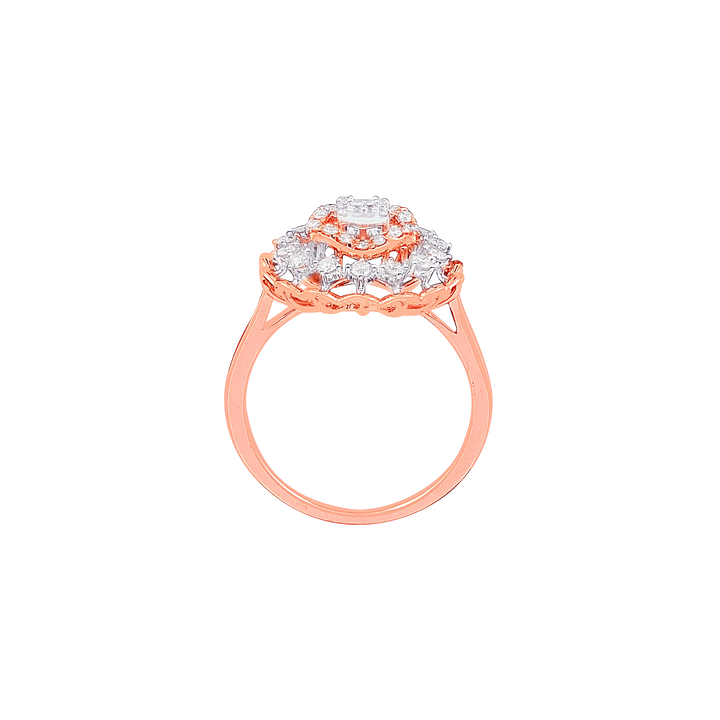 0.47Ct VS/GH Diamond Ring in 14K Rose Gold