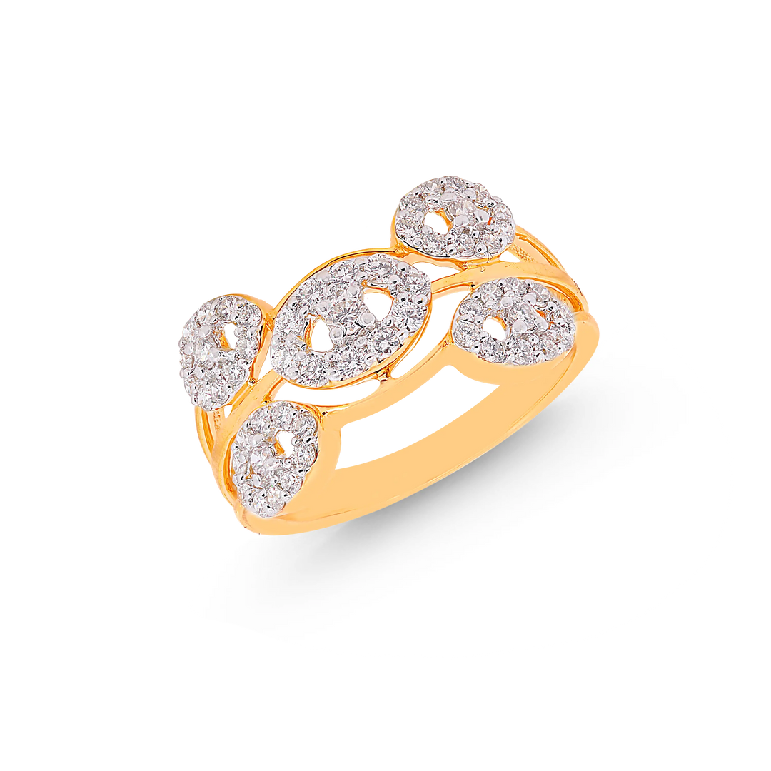 0.57Ct VVS/GH Diamond Ring in 18K Gold