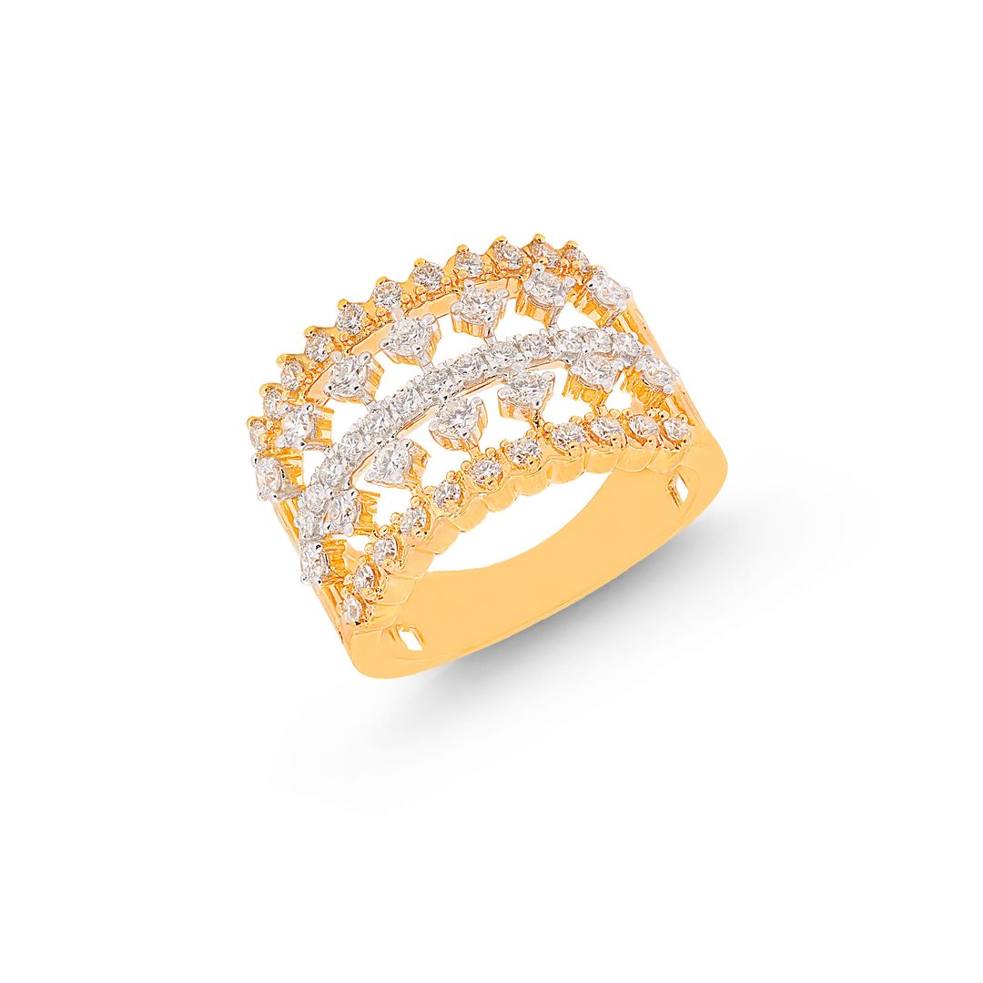 0.89Ct VVS/FG Diamond Ring in 18K Gold