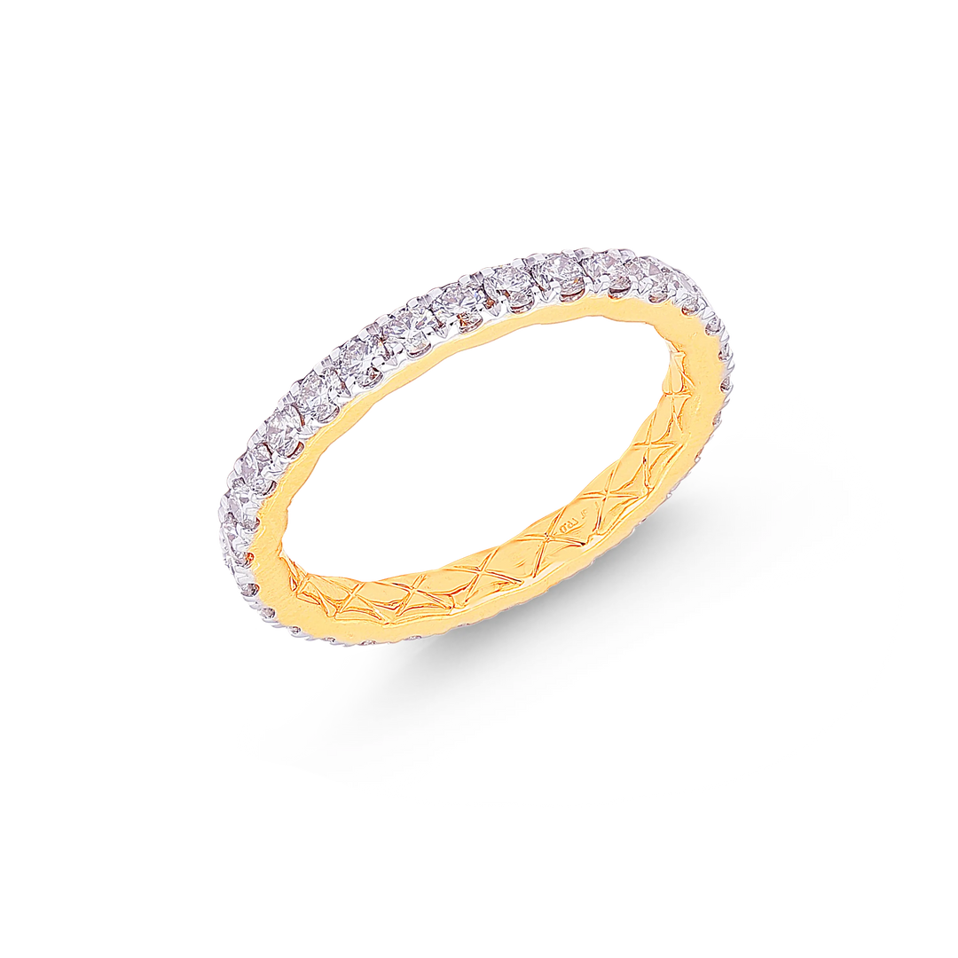 0.97Ct VVS/FG Diamond Ring in 18K Gold