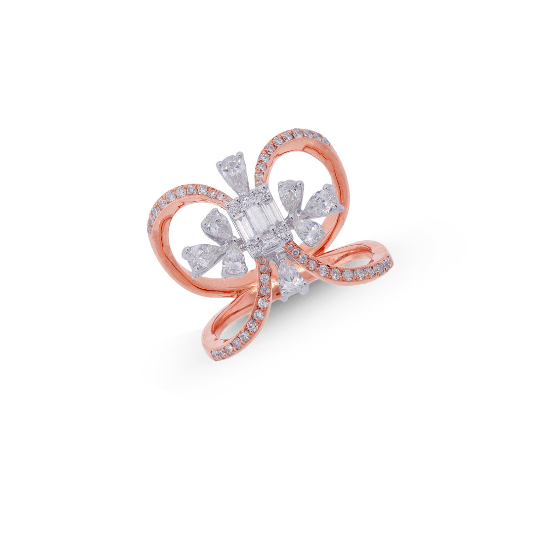 0.91Ct VVS/FG Diamond Ring in 18K Rose Gold