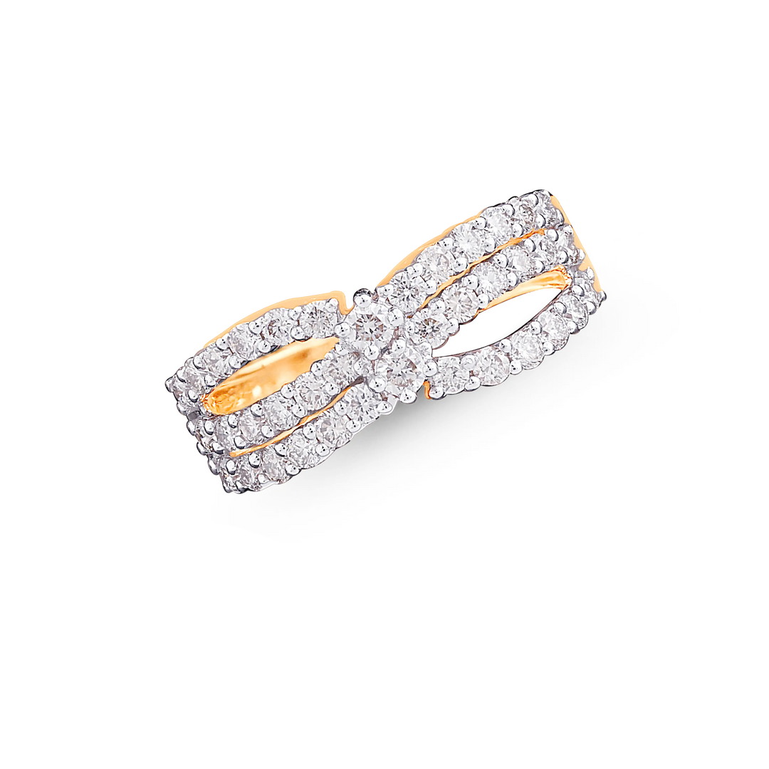 01.0Ct VVS-VS/GH Diamond Ring in 18K Gold