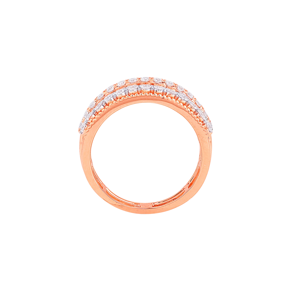 0.79Ct VS-SI/GH Diamond Ring in 14K Rose Gold