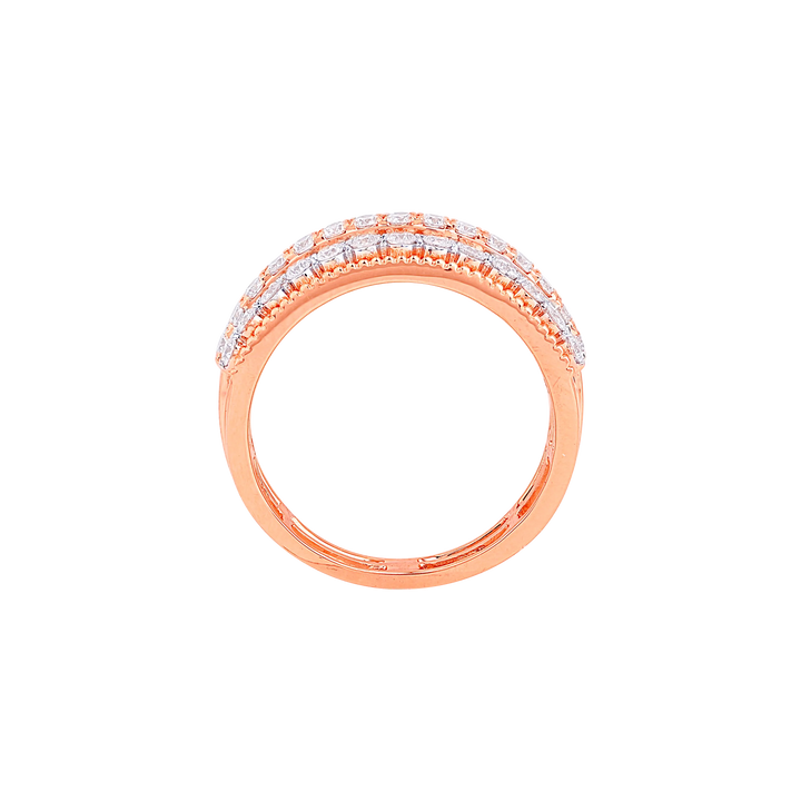 0.79Ct VS-SI/GH Diamond Ring in 14K Rose Gold