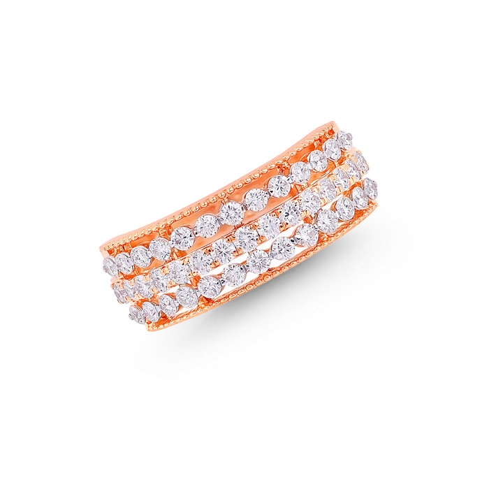 0.79Ct VS-SI/GH Diamond Ring in 14K Rose Gold