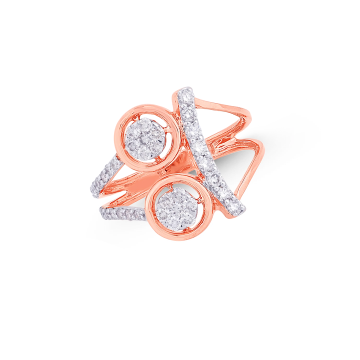 0.63Ct VS-SI/HI Diamond Ring in 14K Rose Gold