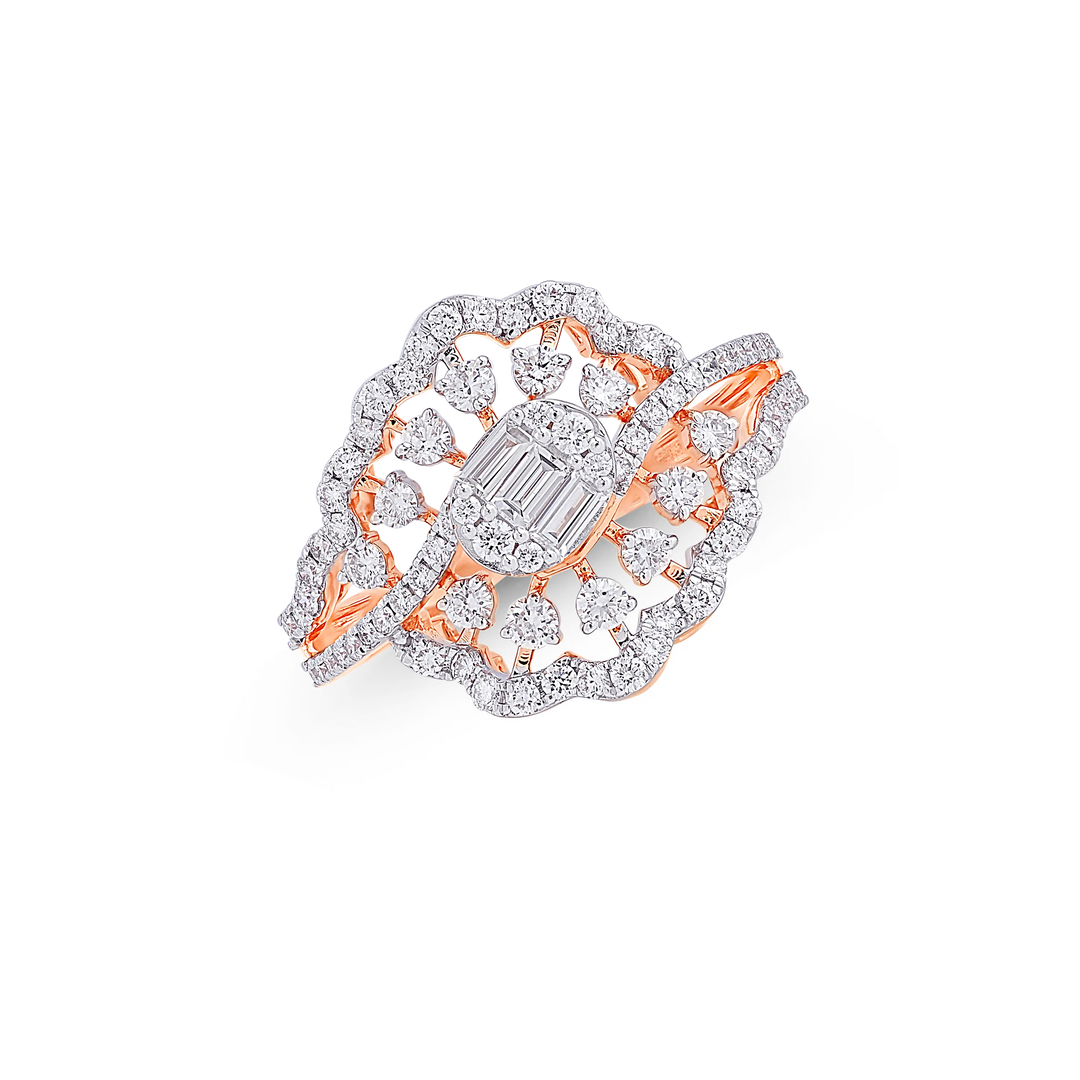 0.69CTW SI/GH Diamond Ring in 18K Rose Gold