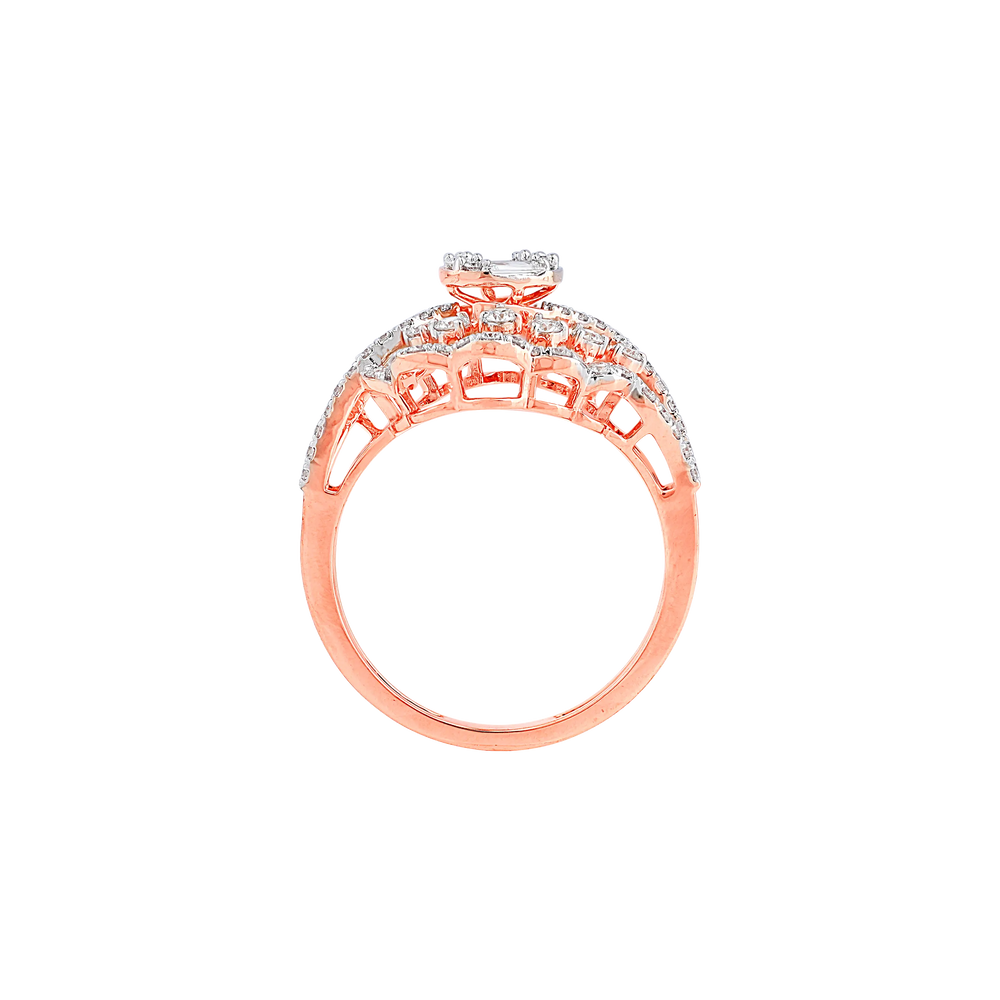 0.69CTW SI/GH Diamond Ring in 18K Rose Gold