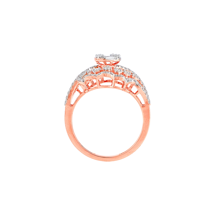 0.69CTW SI/GH Diamond Ring in 18K Rose Gold