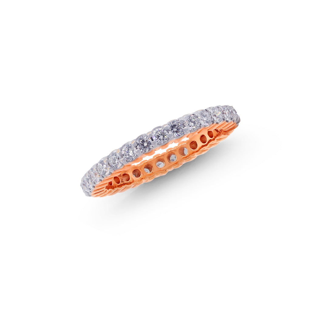 1.01Ct VVS/FG Diamond Band in 18K Rose Gold