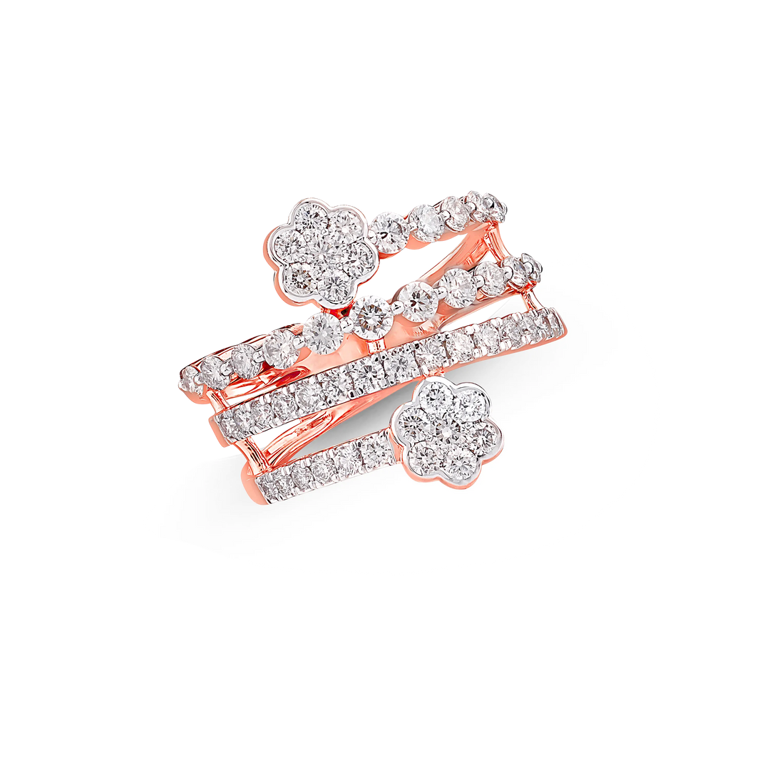 1.34CTW VS-SI/IJ  Diamond Ring in 14K Rose Gold