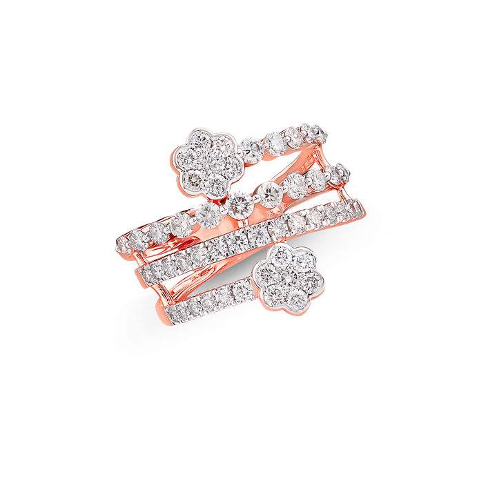 1.34CTW VS-SI/IJ  Diamond Ring in 14K Rose Gold