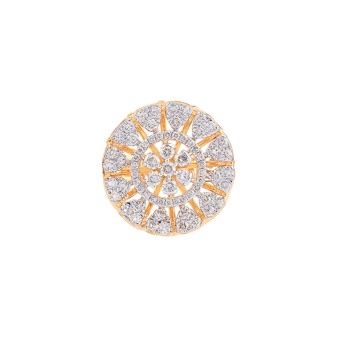 1.47Ct VS/GH Diamond Ring in 14K Rose Gold