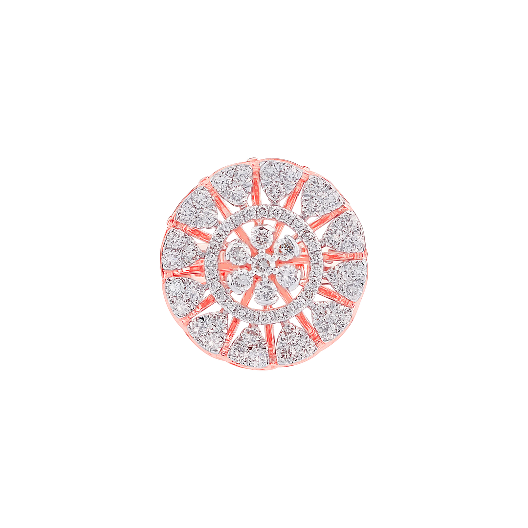 1.47Ct VS/GH Diamond Ring in 14K Rose Gold