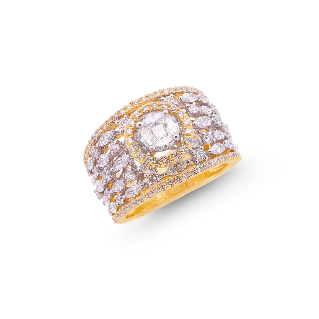 1.89Ct VVS/FG Diamond Ring in 18K Gold