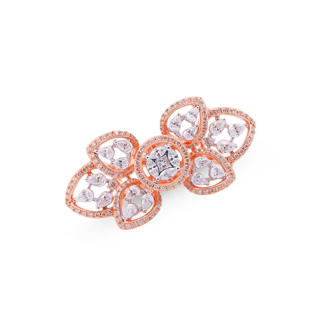 1.96Ct VVS/FG Diamond Ring in 18K Rose Gold