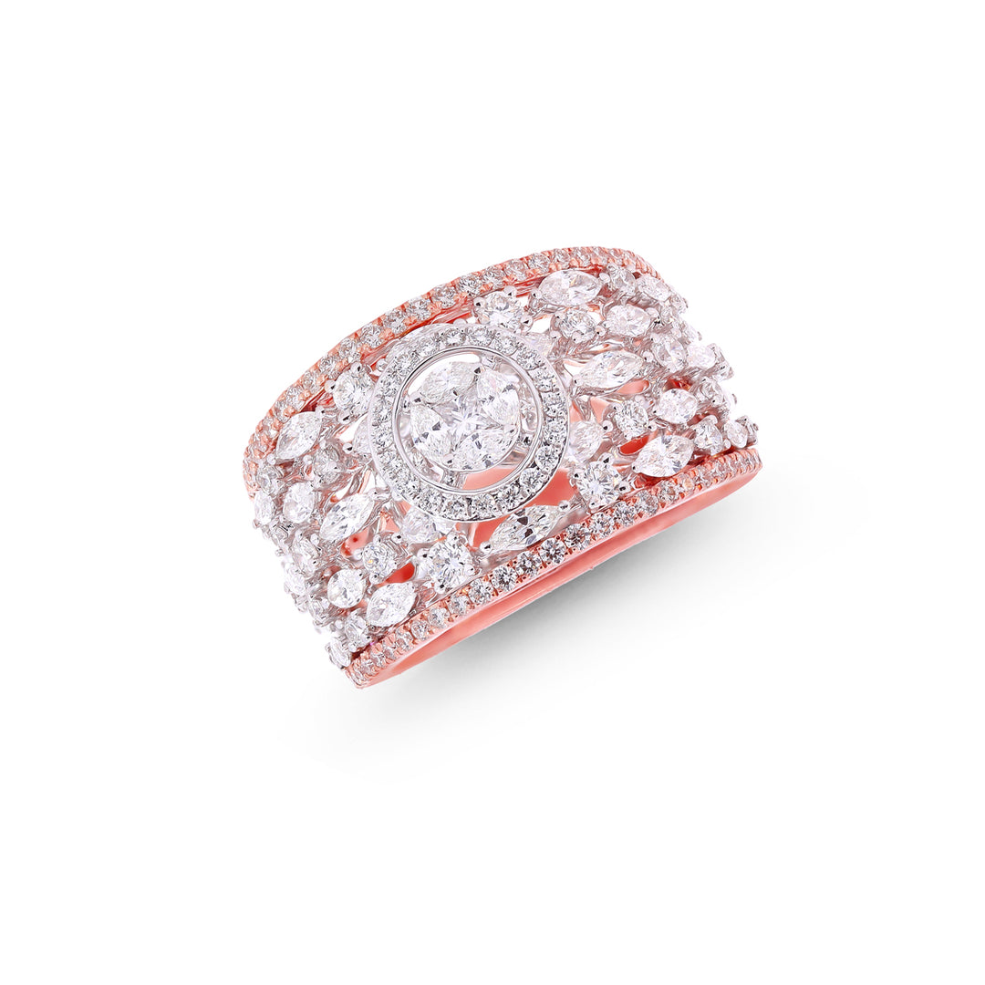 1.80Ct VVS/FG Diamond Ring in 18K Rose Gold