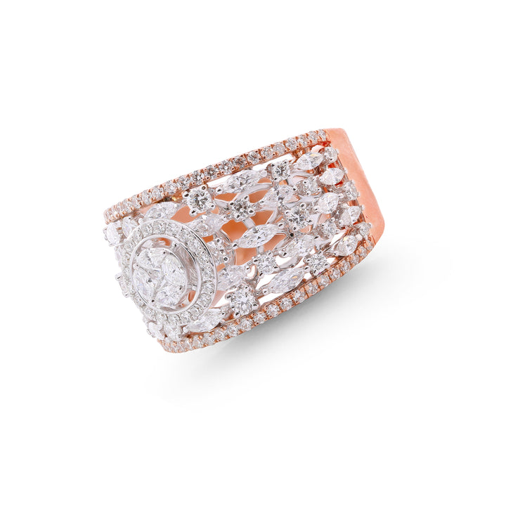 1.80Ct VVS/FG Diamond Ring in 18K Rose Gold