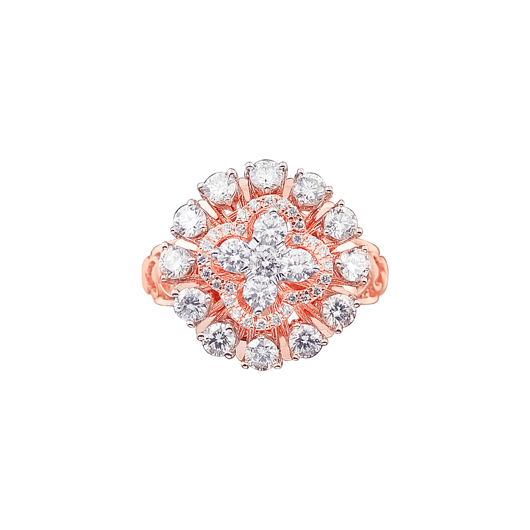 1.52Ct VS-SI/HI Diamond Ring in 14K Rose Gold