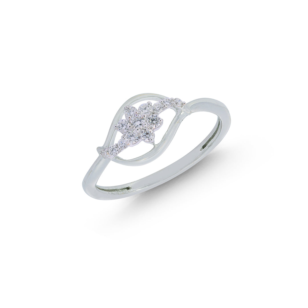 0.15Ct VVS/FG Diamond Ring in 18K White Gold