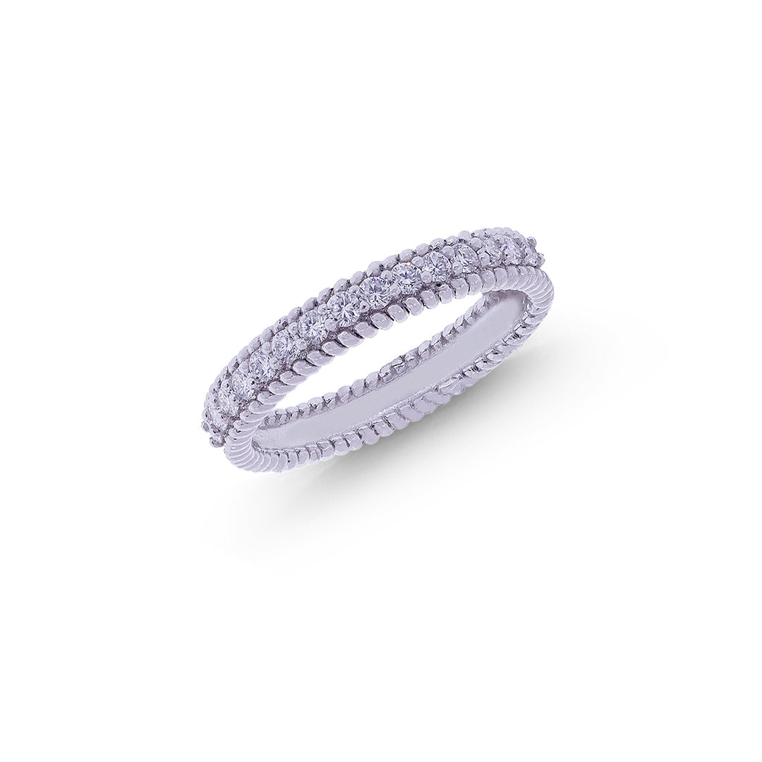 0.32Ct VVS/FG Diamond Ring in 18K White Gold