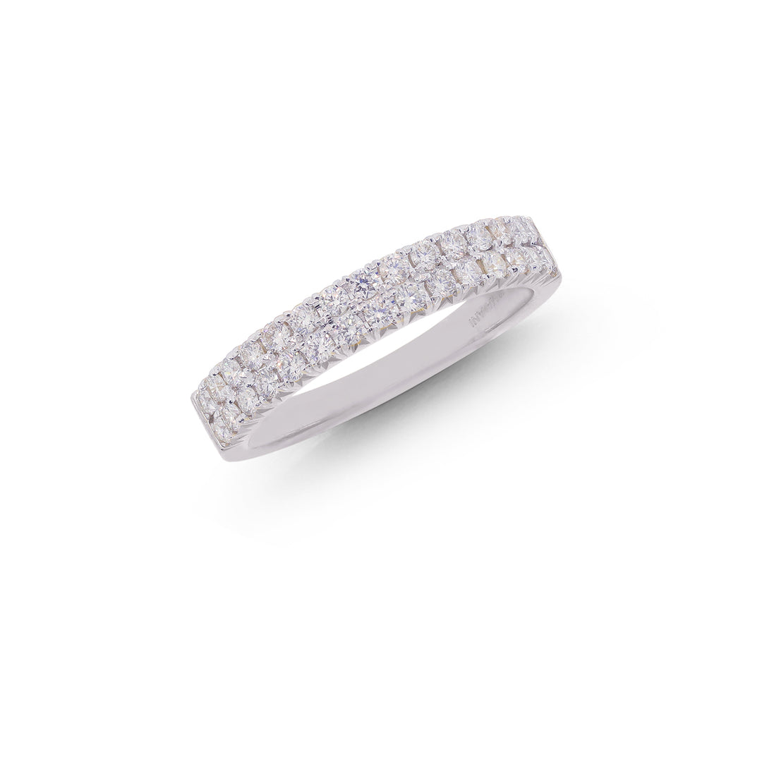 0.48Ct VVS/FG Diamond Band in 18K White Gold
