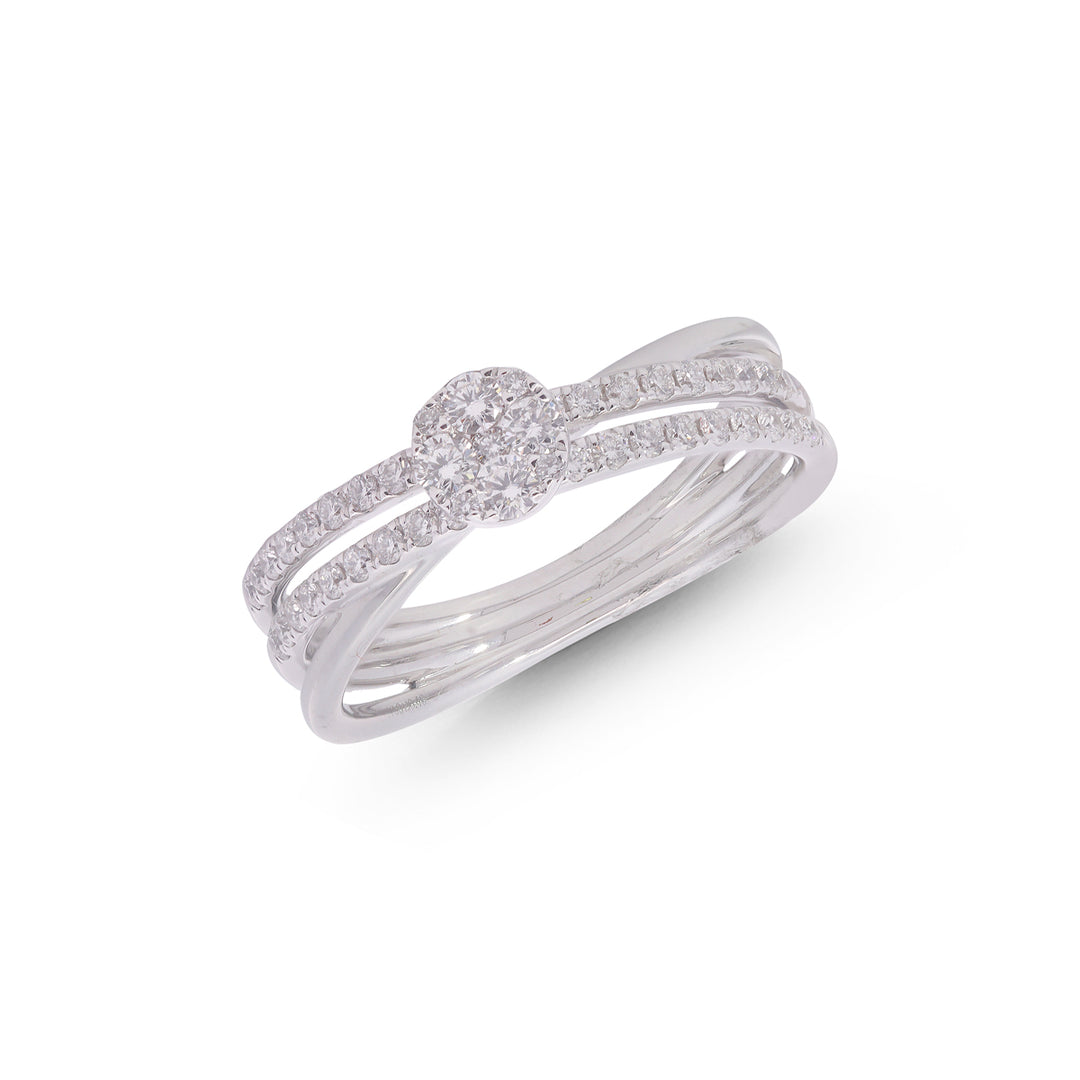 0.46Ct VS/GH Diamond Ring in 18K White Gold