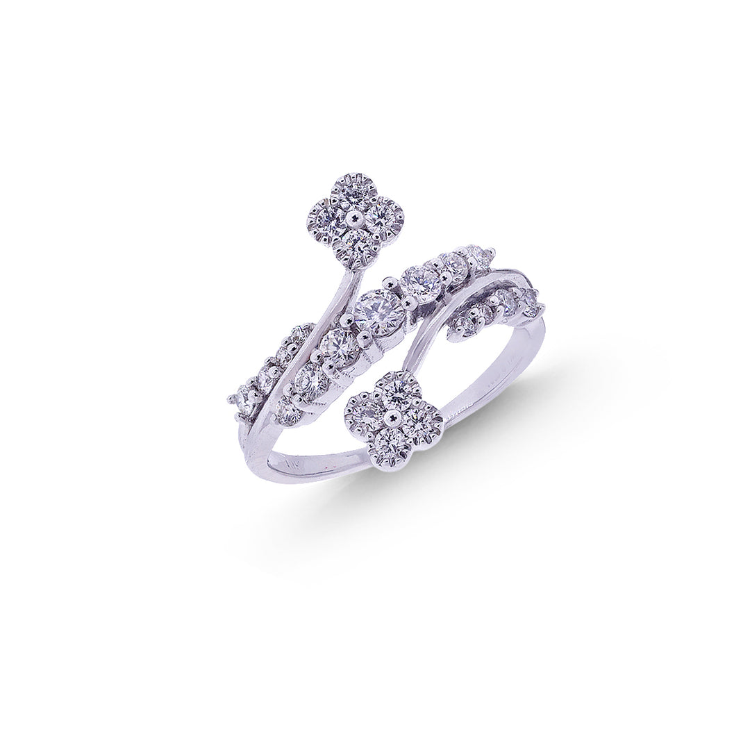 0.57Ct VVS/GH Diamond Ring  in 18K White Gold