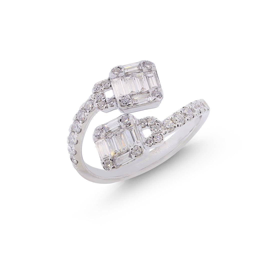 0.90Ct VS/GH Diamond Ring in 18K White Gold